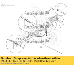Piaggio Group 890303 transmission de contrôle de gaz - La partie au fond
