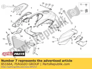 Piaggio Group 851664 lh bumper - Vista plana