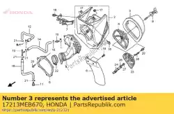 Tutaj możesz zamówić element, filtr powietrza od Honda , z numerem części 17213MEB670: