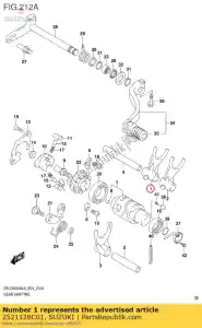 suzuki 2521128C01 fourche, engrenage no1 - La partie au fond