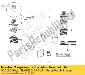 Piaggio Group 65522600A1 zestaw ozdób - Dół