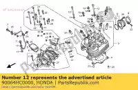 90064HC0000, Honda, bullone, flangia, 10x11 honda trx ex  trx300ex fourtrax sporttrax sportrax 300 , Nuovo