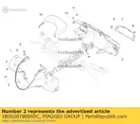 1B0020780000C, Piaggio Group, capa do guiador traseiro piaggio medley rp8ma0120, rp8ma0121 rp8ma0200, rp8ma0210, rp8ma0220, rp8ma024, rp8ma0211,  rp8ma0220, rp8ma0221 125 150 2016 2017 2018 2019 2020, Novo