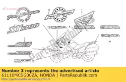 Aquí puede pedir marca, fr. Guardabarros lateral * tipo1 * (tipo1) de Honda , con el número de pieza 61110MCSG00ZA: