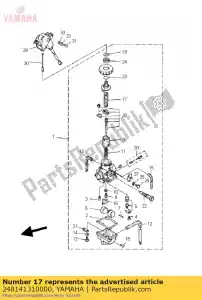 yamaha 248141310000 veer, gasklep; - Onderkant