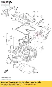 suzuki 0910306026 tornillo 6x39 - Lado inferior