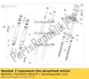 Piaggio Group 866592 oil seal - Bottom side