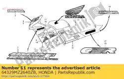 Here you can order the no description available at the moment from Honda, with part number 64329MZ2640ZB: