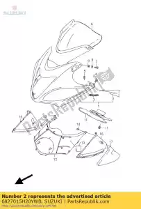 suzuki 6827015H20YWB zestaw ta?m, korpus c - Dół