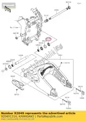 Tutaj możesz zamówić uszczelka-olej, mhsa25 42 6 zx1000-b1 od Kawasaki , z numerem części 920491314: