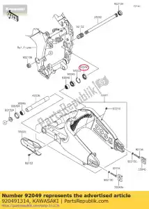 Kawasaki 920491314 seal-oil,mhsa25 42 6 - Bottom side