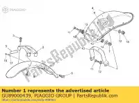 GU89000439, Piaggio Group, front mudguard beige sand moto-guzzi nevada base club 750 2002, New