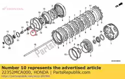 Aquí puede pedir guía, primavera de Honda , con el número de pieza 22352MCA000: