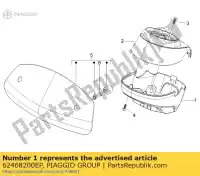 62468200EP, Piaggio Group, Afdekking voorste stuur vespa gt gtv 125 250 2006 2007, Nieuw