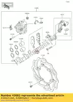 430821266, Kawasaki, Pad-assy-brake kawasaki klx  r kx l kx125 kx250 klx450r klx450 kx450 450 250 125 , Novo