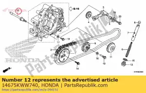 Honda 14675KWW740 spindel, nokkenkettinggeleider - Onderkant