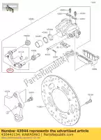 430441134, Kawasaki, holder-comp-caliper,r kawasaki vn voyager custom k classic e fi n h c d b a  mean streak p drifter r f special edition tourer vulcan lt nomad l abs g j limited vn1500 1500 vn1600 vn2000 vn900 vn1700 900 1700 2000 1600 , New