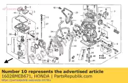 Here you can order the screw set b from Honda, with part number 16028MEB671: