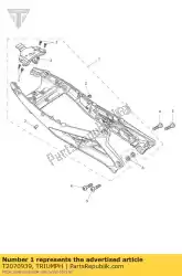Aqui você pode pedir o subframerearassyp em Triumph , com o número da peça T2070939:
