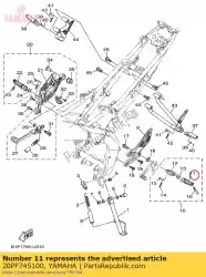 Ici, vous pouvez commander le repose pieds auprès de Yamaha , avec le numéro de pièce 20PF745100: