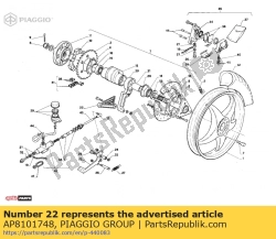 Aprilia AP8101748, Barra de anclaje trasero, OEM: Aprilia AP8101748