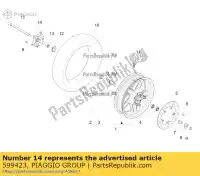 599423, Piaggio Group, coprimozzo ruota anteriore piaggio x x evo zapm36401 zapm36601 125 150 200 250 2004 2005 2006 2007 2008 2016, Nuovo