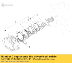 Aprilia 843228, Piston ring group, OEM: Aprilia 843228