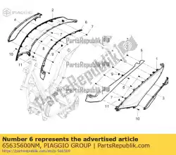 Here you can order the rh side panel upper from Piaggio Group, with part number 65635600NM: