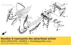 honda 64212MGZJ40 cover, r. rr. headlight - Bottom side