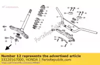 53220167000, Honda, schroefdraad comp., stuurkop boven honda cb p (a) netherlands s 19 (a) xr 50 80 125 1980 1985 1986 1987 1988 1990 1991 1992 1993 1994, Nieuw