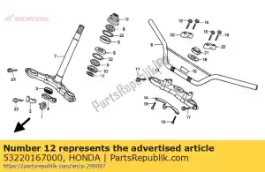 honda 53220167000 filetage comp., tête de direction haut - La partie au fond