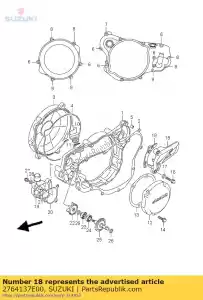 suzuki 2764137E00 placa, guia chn - Lado inferior