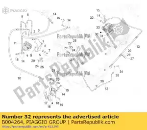 Piaggio Group B004264 parafuso hexagonal m10x1,25x35 - Lado inferior