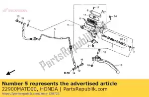 Honda 22900MATD00 comp. tubo, embreagem - Lado inferior