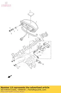 yamaha 5D7H45471000 cord license light - Bottom side