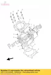 Here you can order the gasket, cylinder from Yamaha, with part number 3YF113510000: