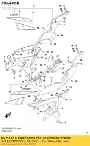 suzuki 4711123K00291 ok?adka, rama, r (czarna) - Dół