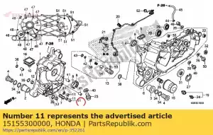 honda 15155300000 collar, oring - Bottom side