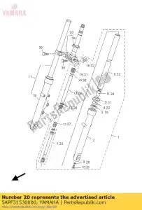 yamaha 5APF31530000 ring snap - Onderkant