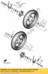 Aqui você pode pedir o pneu (120 / 70r15 m / c niken mtx 850 frt bridgestone battlax em Yamaha , com o número da peça 9411215019: