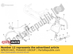 Aprilia AP8201463, Tapa de rad con / ventilación, OEM: Aprilia AP8201463