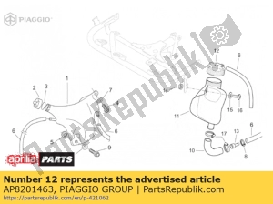 aprilia AP8201463 tapa de rad con / ventilación - Lado inferior