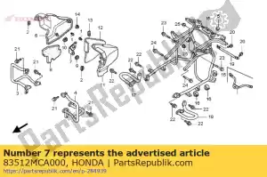 honda 83512MCA000 geen beschrijving beschikbaar op dit moment - Onderkant