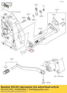 kawasaki 921441345 mola, mudar pedal r zx1000-b - Lado inferior