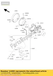 Qui puoi ordinare staffa, lampada frontale bod da Kawasaki , con numero parte 110501978: