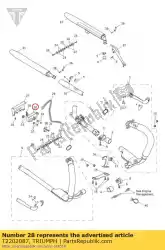 Ici, vous pouvez commander le soupape d'échappement de l'actionneur auprès de Triumph , avec le numéro de pièce T2202087: