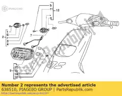 Qui puoi ordinare indicatore di direzione da Piaggio Group , con numero parte 638510: