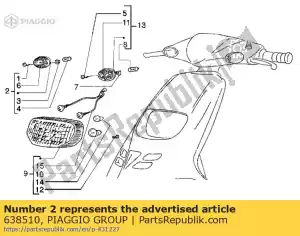 Piaggio Group 638510 indicatore di direzione - Il fondo
