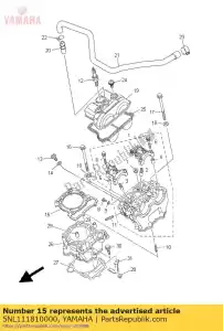 yamaha 5NL111810000 uszczelka g?owicy cylindrów 1 - Dół