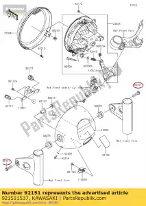 kawasaki 921511537 bolt,flanged,8x35 zr750-f1 - Bottom side